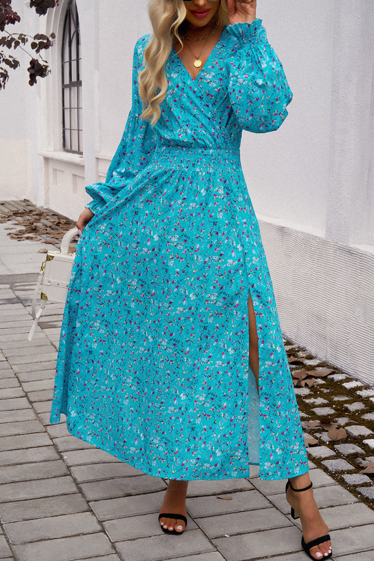 Maxikleid mit lebhaftem Blumendruck