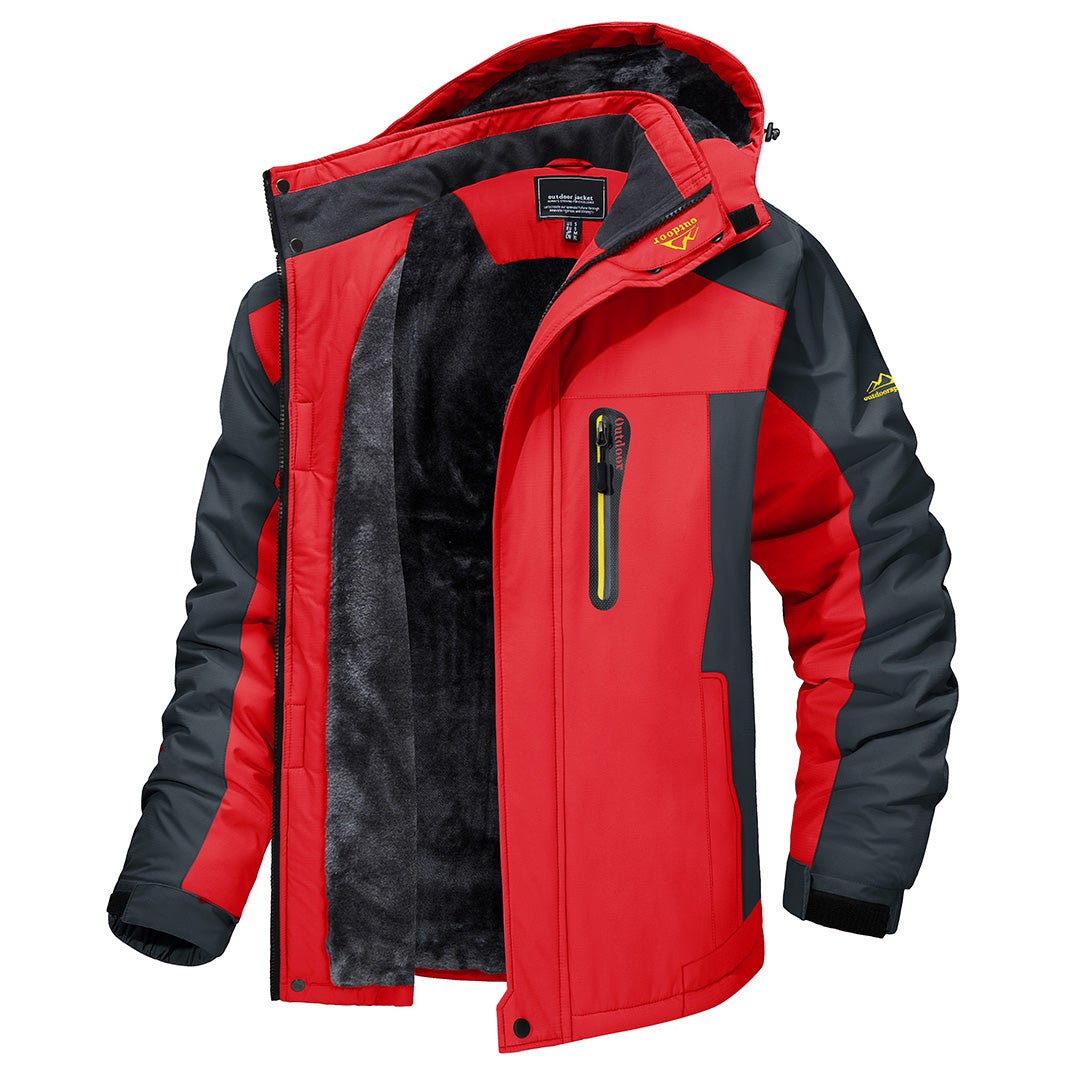 Wasserdichte, isolierte Outdoor-Jacke mit Fleecefutter