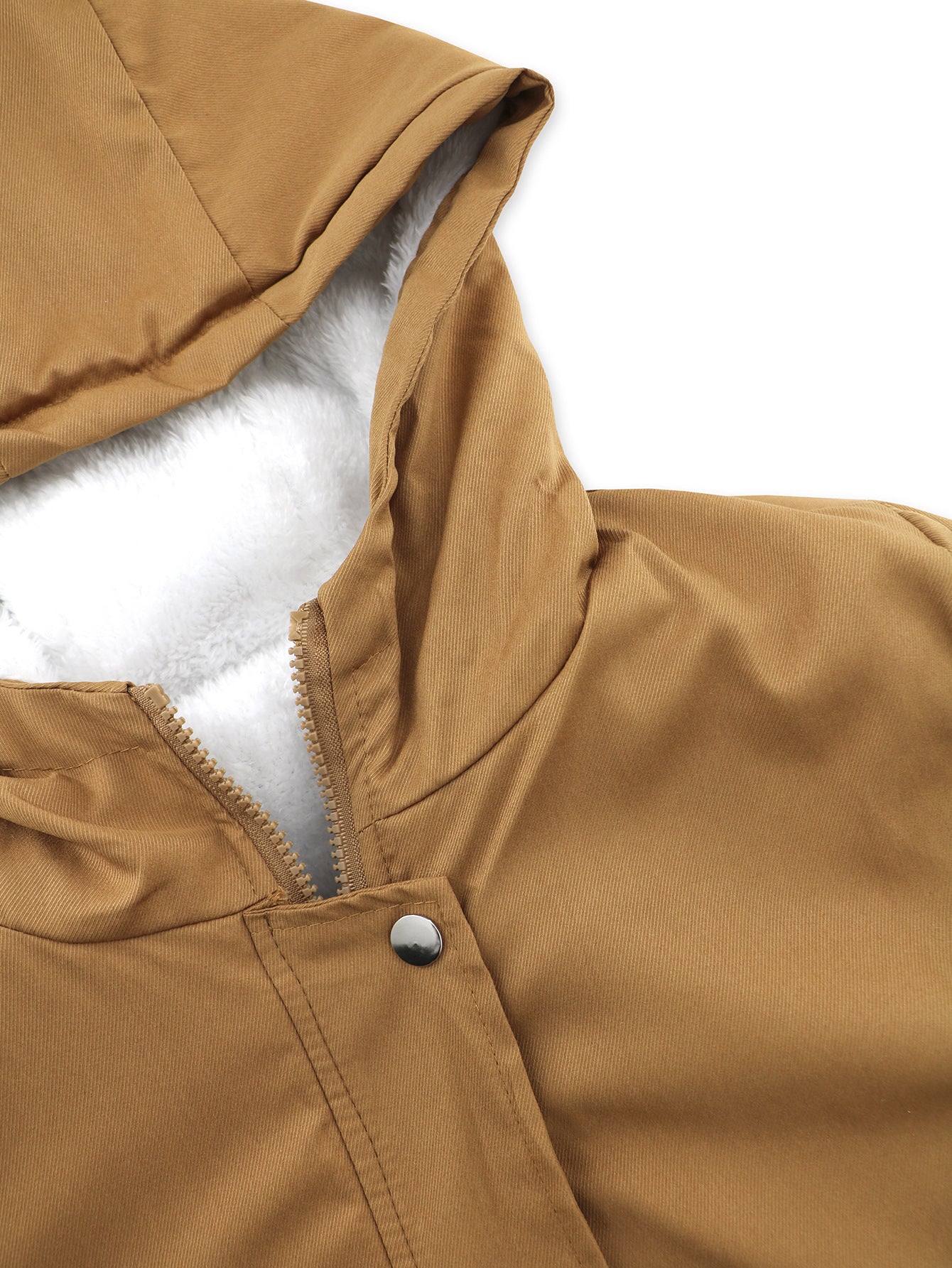 Parka mit Kapuze und verstellbarer Taille für Outdoor-Abenteuer