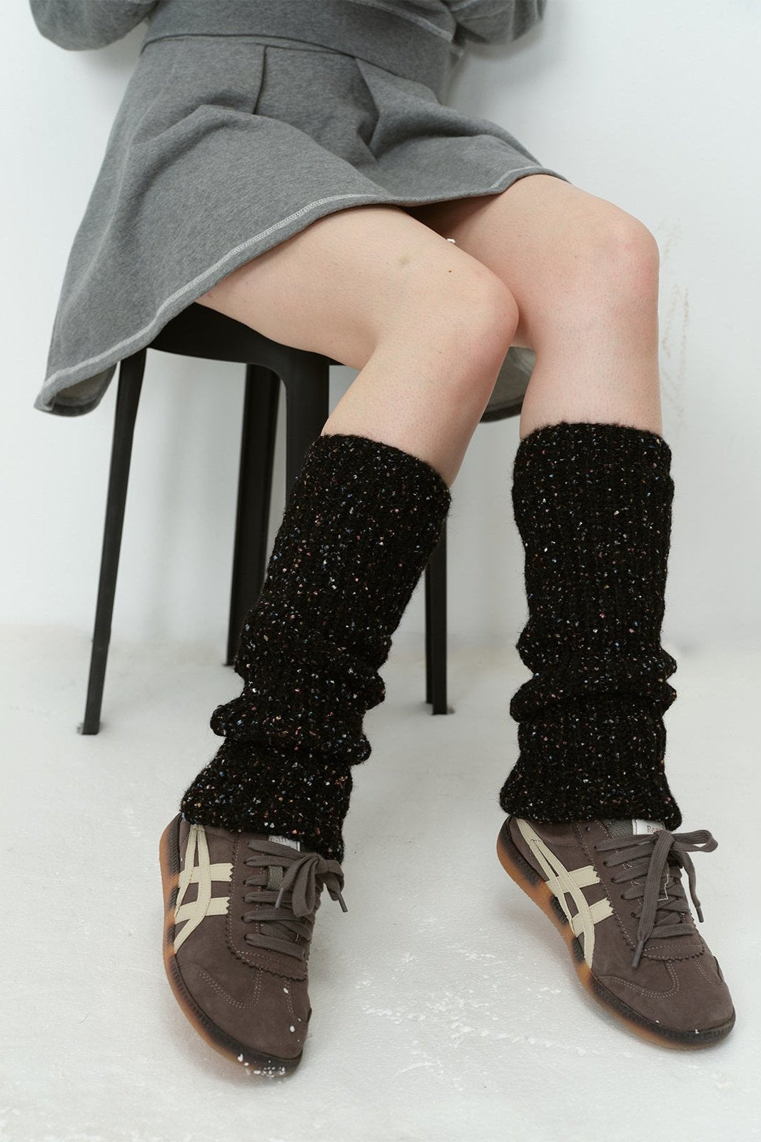 Vintage Mid Calf Knitted Wool Socks