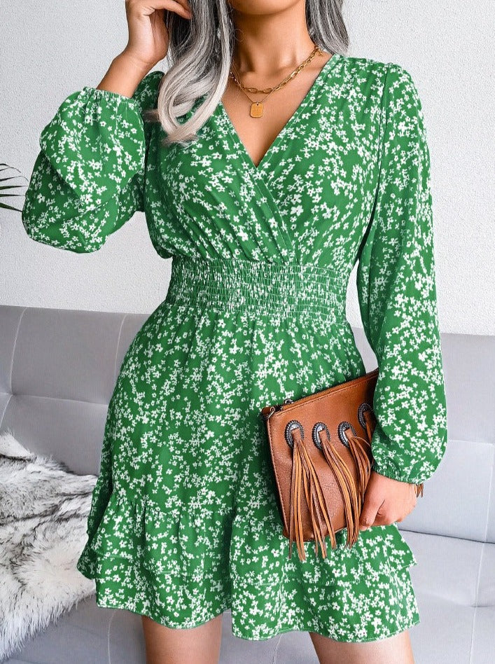 Floral Printed Longsleeve Dress