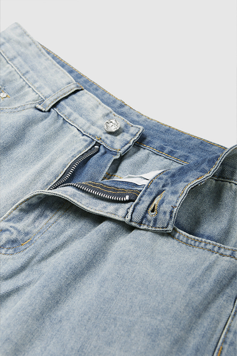 Jeans mit weitem Bein im Vintage-Stil