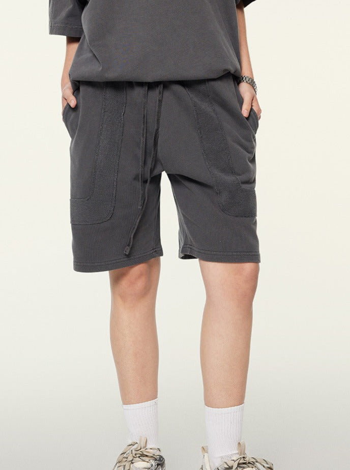 Graue modische Retro-Street-Shorts 