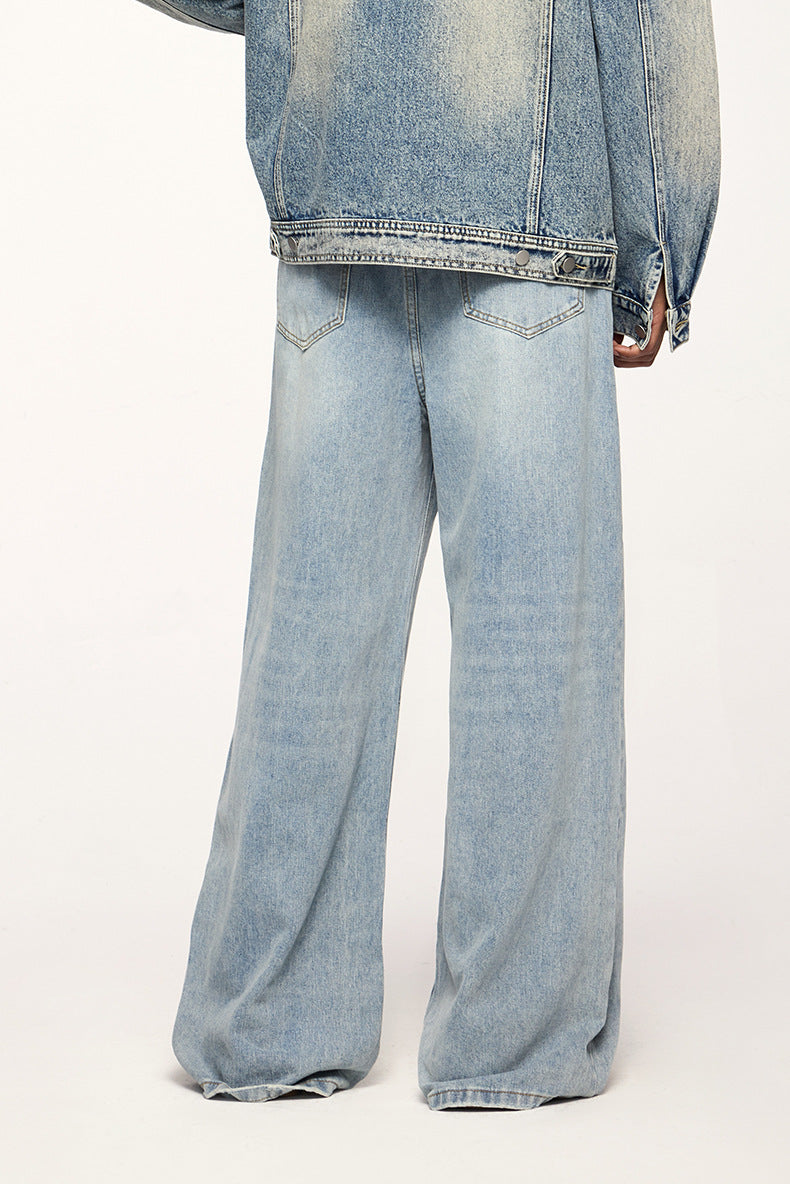 Jeans mit weitem Bein im Vintage-Stil