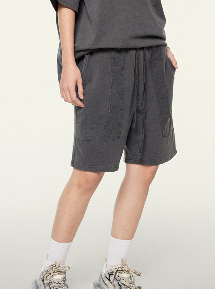 Graue modische Retro-Street-Shorts 