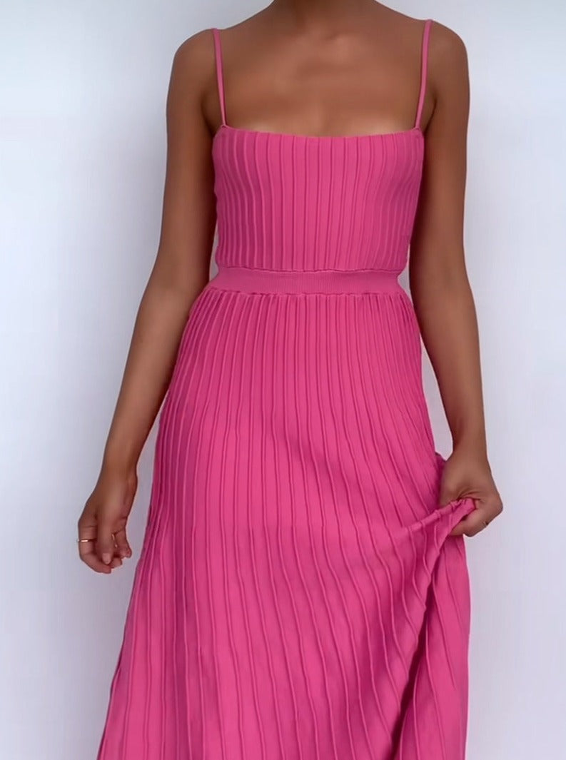 Casual Pleated Long Summer Dress